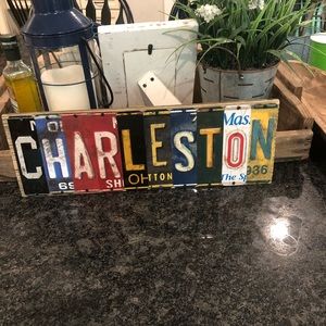 License plate sign